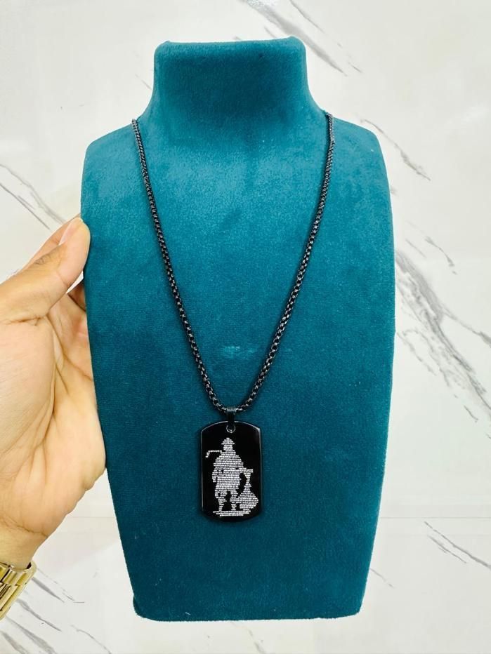 Hanuman Chalisa MicroCarved Tag Necklace
