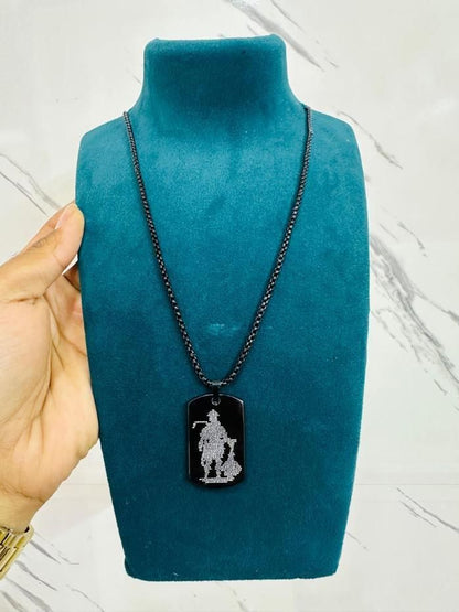 Hanuman Chalisa MicroCarved Tag Necklace