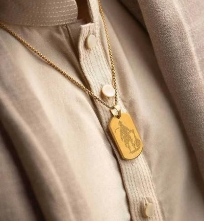 Hanuman Chalisa MicroCarved Tag Necklace