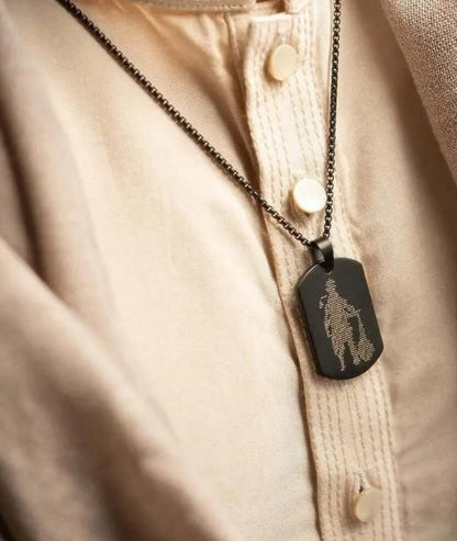 Hanuman Chalisa MicroCarved Tag Necklace