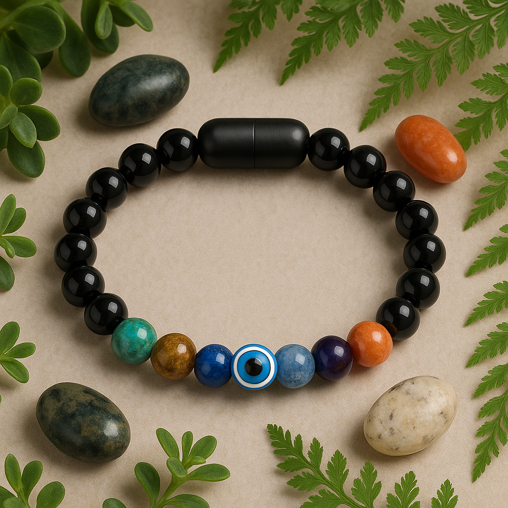 Super 9 Chakra Natural Stone Bracelet